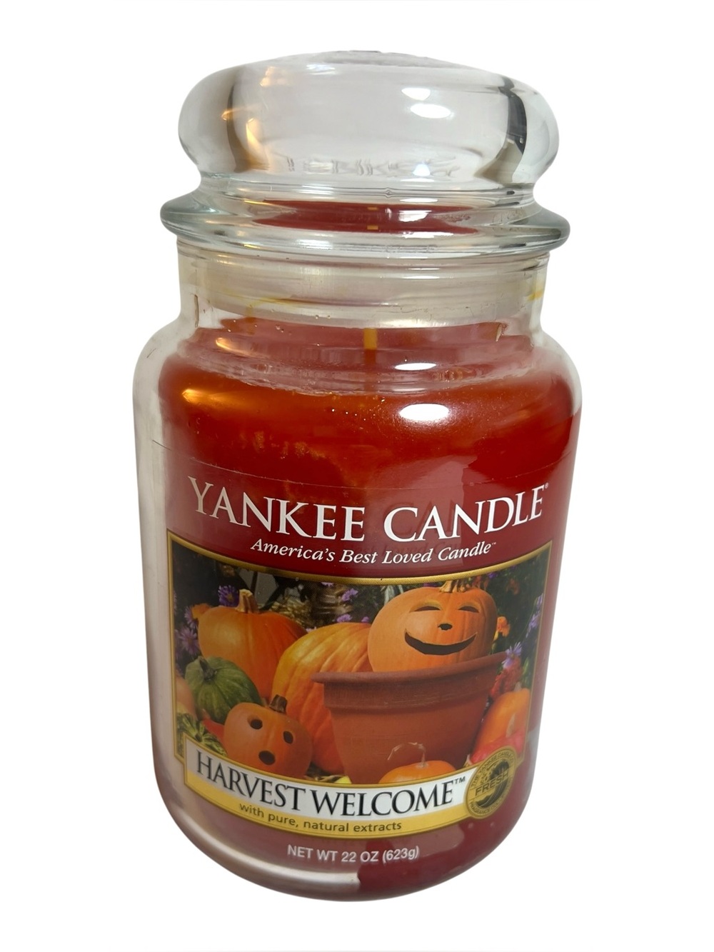 Yankee Candle HARVEST WELCOME 1 Wick Large Jar Candle, 22oz RETIRED RARE